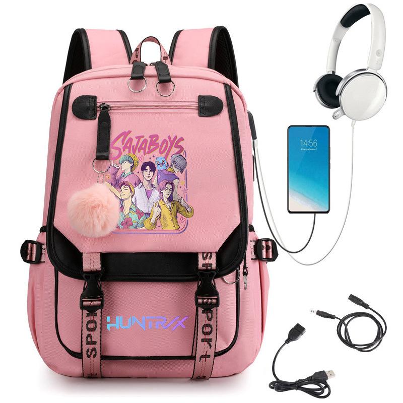 Witch Hunters Pink Middle School School School Bag Outdoor Travel Backpack