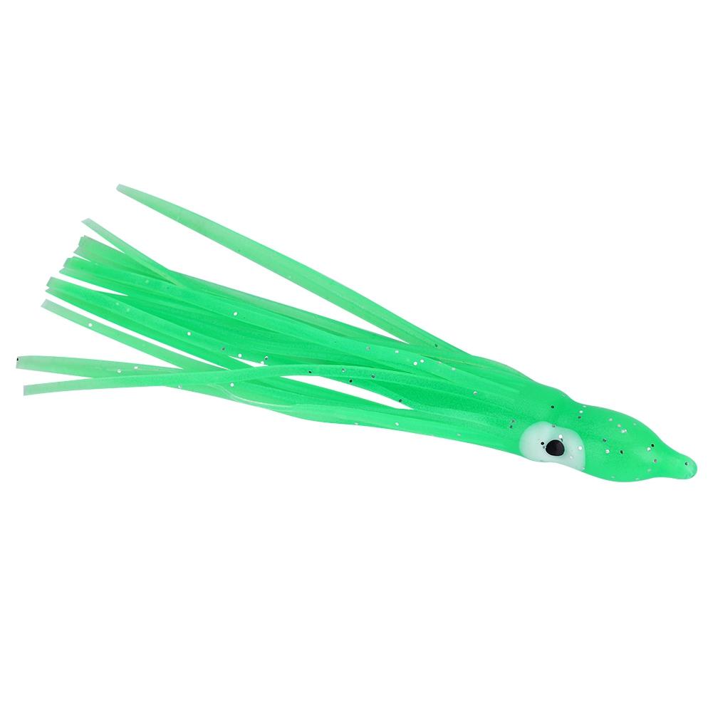 10pcs Bag Mini size Squid Octopus Shape Fishing Bait Lure Fishing Tackle Tools Luminous Green