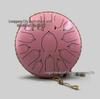 13-Inch Chinese Lotus Steel Tongue Drum, 15-Tone Ethereal Percussion Instrument for Children's Education