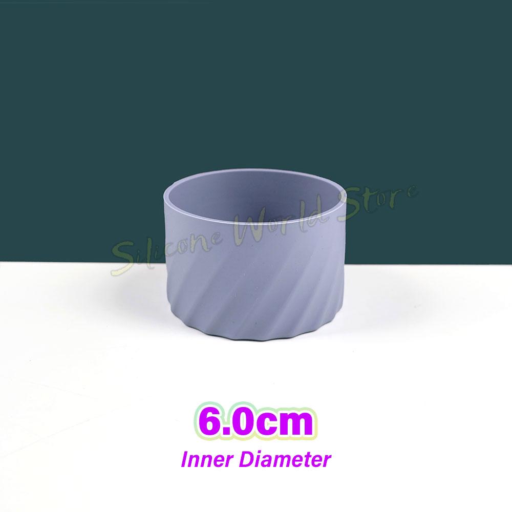 

SW 6CM Silicone Boot Sleeve Silica Gel Cup Bottom Cover 60MM Heat Insulation Anti-Slip Water Bottle Protective Covers Coaster