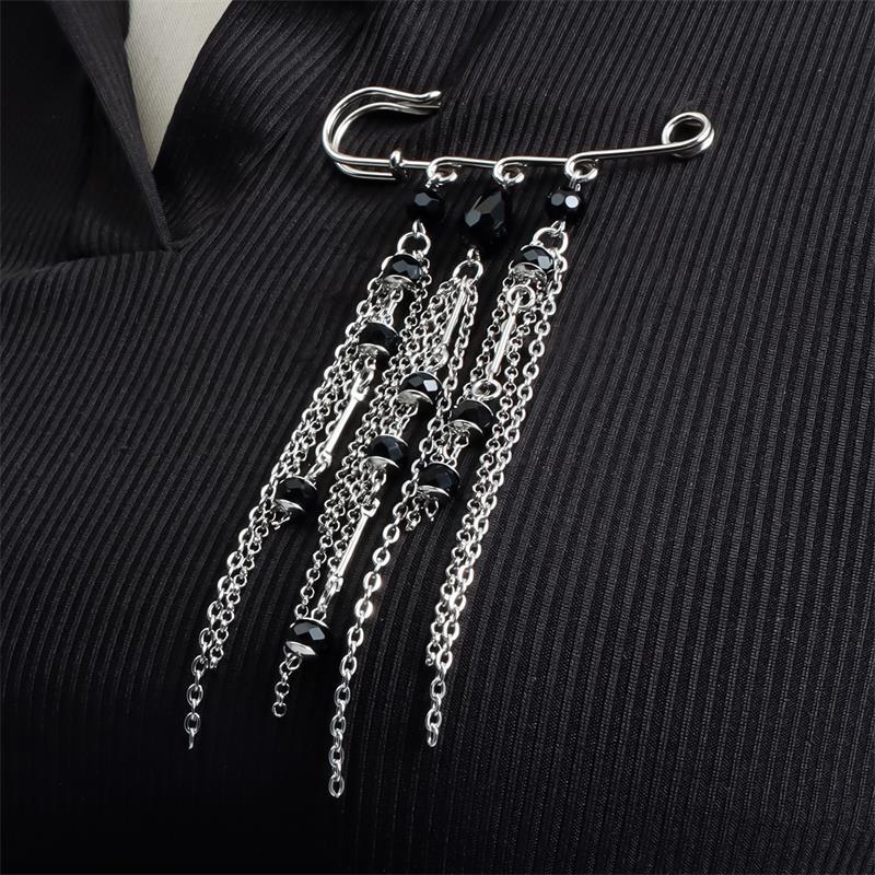 Elegant Pearl Chain Tassel Brooch Fashion Women Clothing Decor Accessories Jewelry Pin Pants Waist Adjust Pins Bag Pendant Gifts