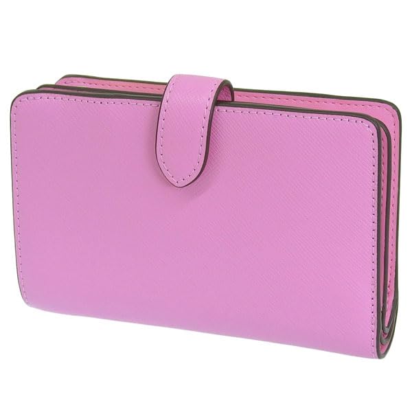 Kate Spade Women's Compact Bifold Wallet, Pink Leather, Outlet Brand, Madison Medium Compact Bifold Wallet, MADISON SAFFIANO LEATHER MEDIU KC580 655