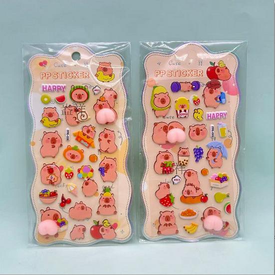 Crayon Shin-chan 3D Embossed Cute Cartoon Stickers for Kids & Students