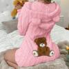2026 Autumn/Winter Women's Casual Solid Color Hooded Plush Jumpsuit