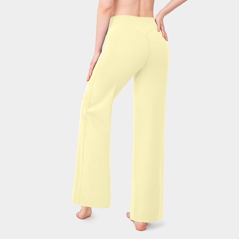 High Waist Straight Leg Yoga Pants - Women's Slimming, Breathable, Hip-Lifting, No Lines, Sports Fitness Pants