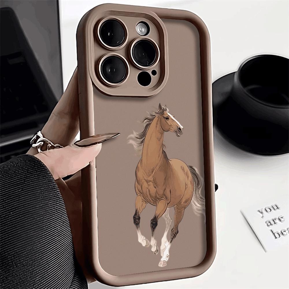 Chinese Zodiac Horse Cattle Shockproof Phone Case for Xiaomi Redmi Note 14/13/12/11/10 Pro/Plus Raised Camera Protection Cover