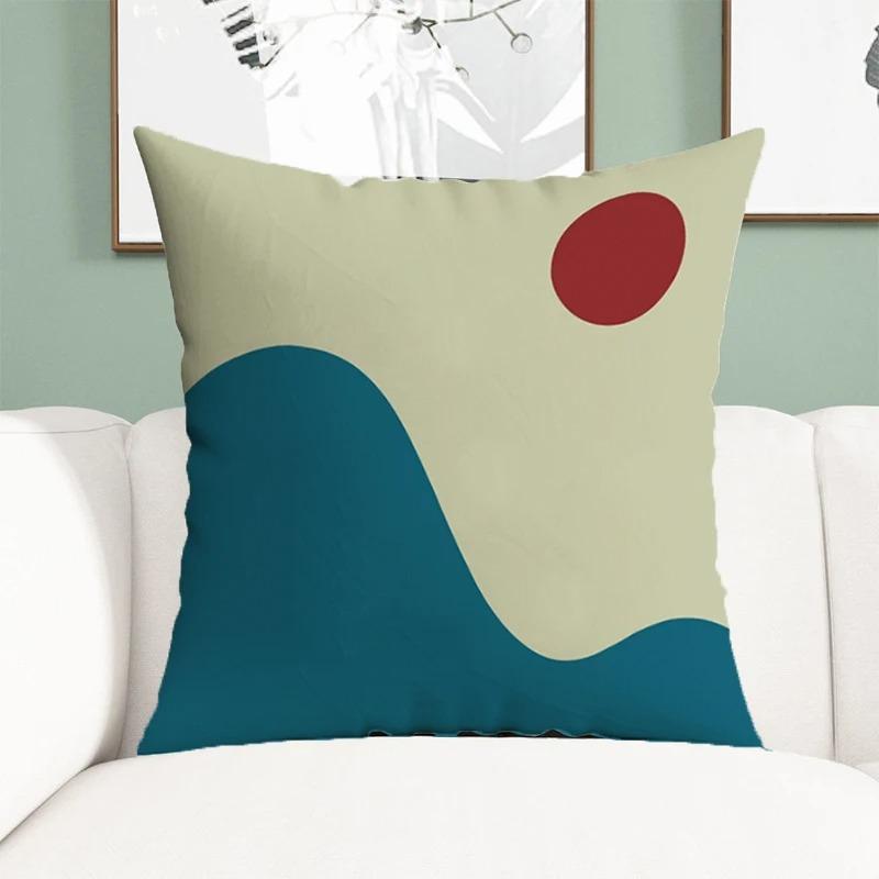 

Офис Гостиная Дом Наволочка Простая Иллюстрация Пейзаж Узор Наволочка Украшения для Машины 40x40cm