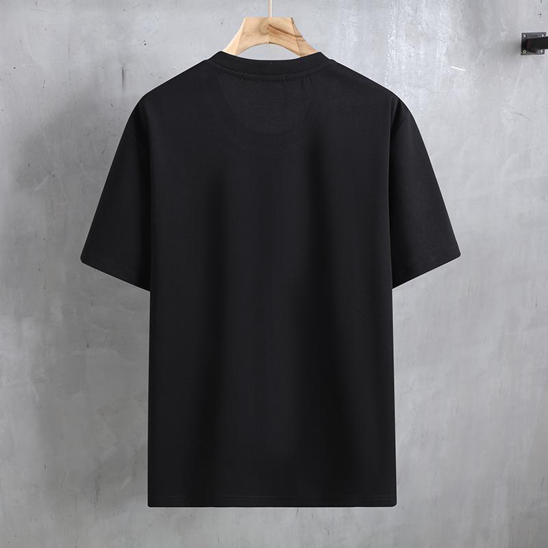 Grande Taille 4XL-11XL T-shirt Noir Oversize Tendance pour Hommes Tops d'Été T-shirt Décontracté à Manches Courtes Vêtements d'Été