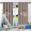 2 ks Roztomilé kreslené vzory Zatemňovací závěsy Dekorace dětské ložnice Zatemnění obývacího pokoje Redukce hluku Okenní závěs/závěsy