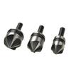 3Pcs Chamfer Countersink Kit High Strength Save Labor Long Lifespan Useful Wood Metal Boring Drill Bits Workshop Supplies