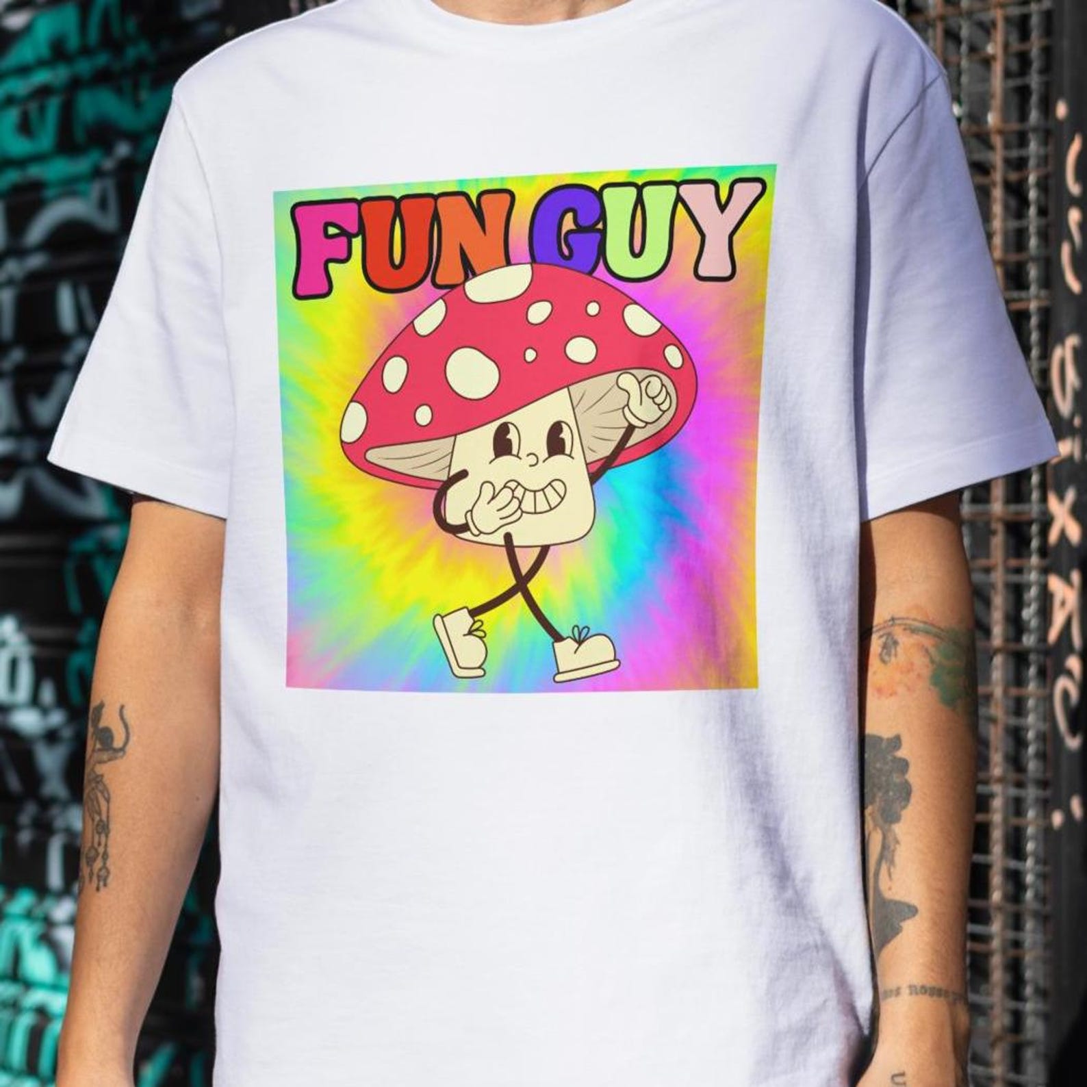 Fun Guy Shirt, Retro Graphic Design, Funny Pun Shirt, Fungi Shirt, Mushroom Shirt, Shrooms, Oddly Specific, Weird Shirt, Silly Shirt S