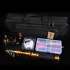 Lixada Fishing Rod and Reel Combo Carbon Fiber Telescopic Fishing Rod with Reel Combo Set Lures
