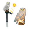 Owl Solar Light Garden Automatic Charging Weather Resistant Simple Installation LED Solar Lamp Owl Statue Lawn Patio Decor