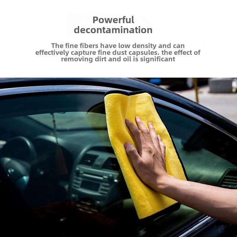 Verdicktes, saugfähiges Coral-Fleece-Handtuch für die Autowäsche oder zum Angeln; fusselfrei mit optionaler Logo-Anpassung.