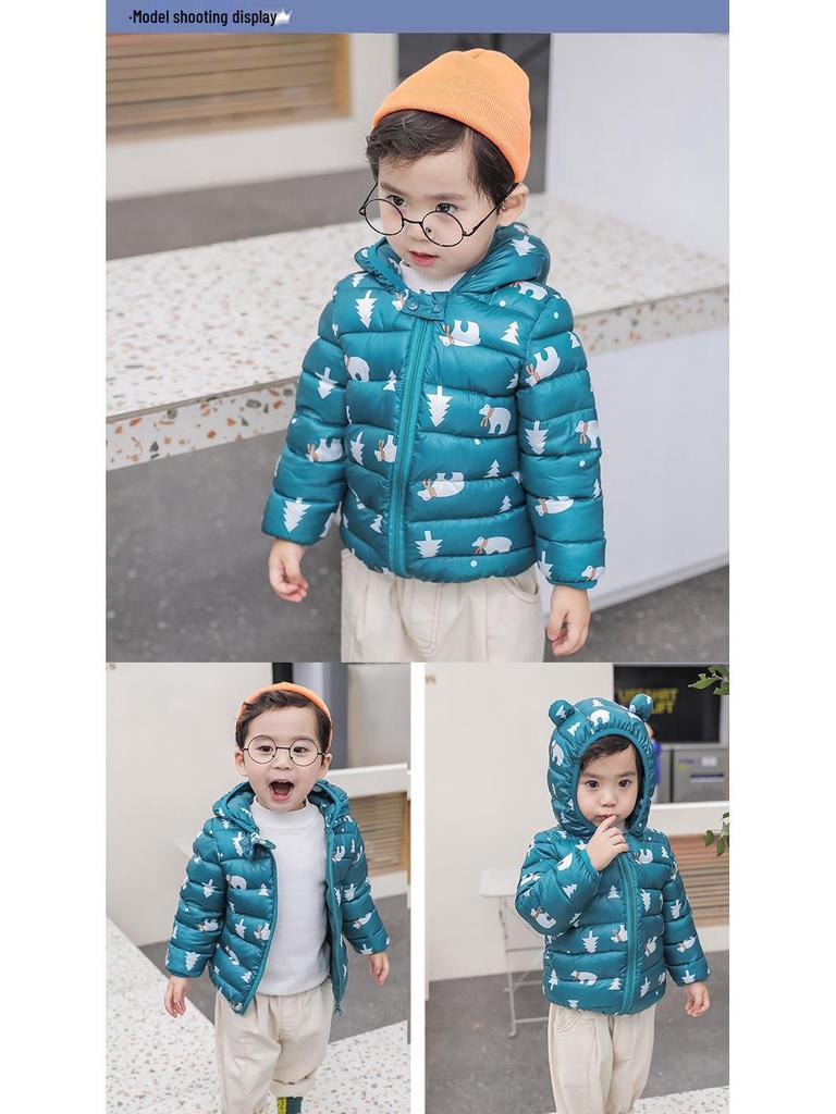 Lightweight Floral Cotton Jacket for Toddlers - Unisex Autumn & Winter Baby Coat