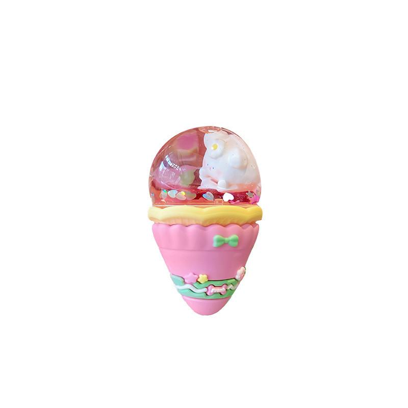 Dog Colorful Theme Miniature Ice Cream Cone Keychain Playful Keychain Idea Gift