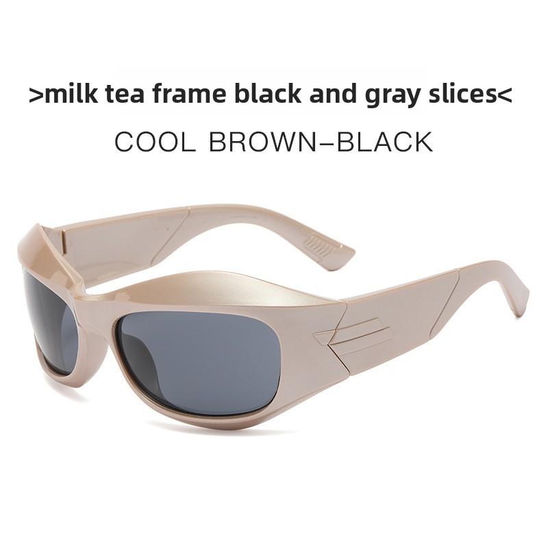 Punk Hiphop Trendy Sunglasses With Polycarbonate Lenses For Streetwear And Outdoor Activities
