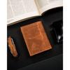 Large, Brown Leather Men's Wallet with a Horse Embossing