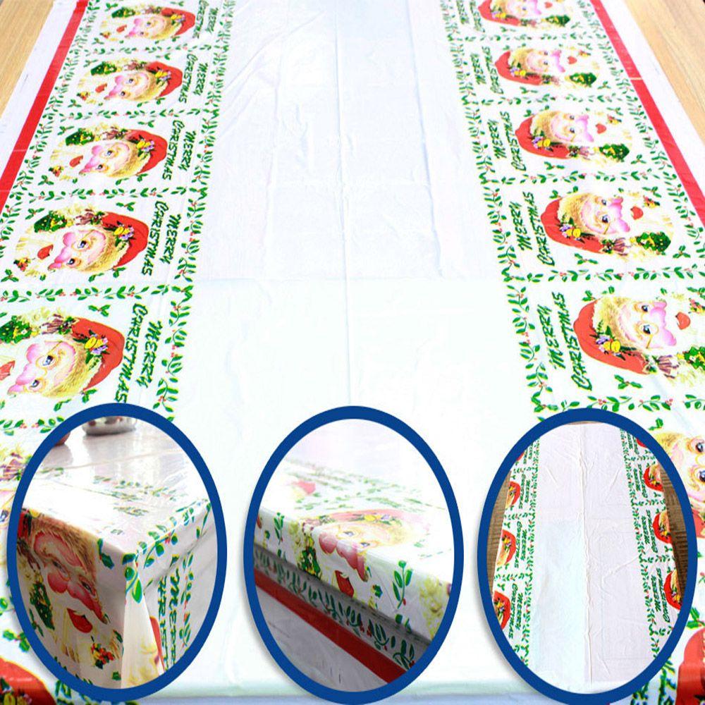 New Snowman Cartoon Table Cover Santa Claus Festival Decor Christmas Tablecloth