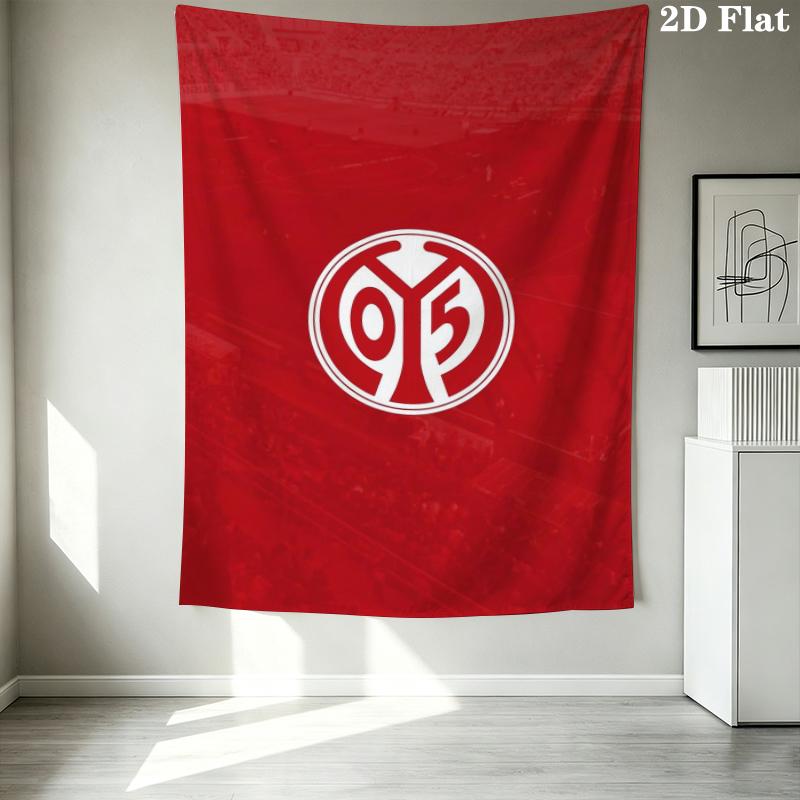 FSV Mainz 05 Wandteppich Ästhetischer Wandbehang Bedruckter Stoffdecke Dekorative Wandteppiche für Schlafzimmer Wohnzimmer Heimdekoration