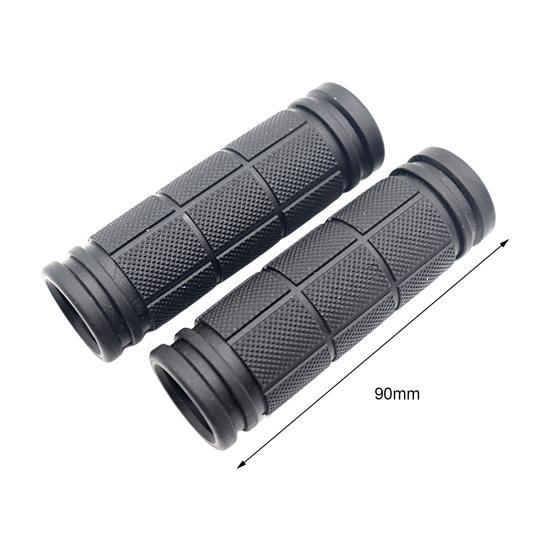 1 Pair Bike Handlebar Sleeves Shock Absorption Anti-slip One-sided Locking Rubber Dustproof Bicycle Cycling Handle Bar Grips Replacement Parts