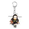 5cm Acrylic Anime Cartoon Kamado Nezuko Agatsuma Tanjiro Giyuu Q Version Keychain Game Character Backpack Pendant Charm Gift Toy