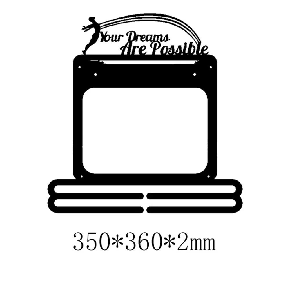 Medal Hanger Race Medals Holder with Race Ribbon Sport Medal Display Rack Stainless Steel Wall Hang Decoration Marathon Gymnasts