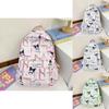 Stylish And Trendy Large Capacity Backpack For Middle School Students In Green Grey Purple And Pink
