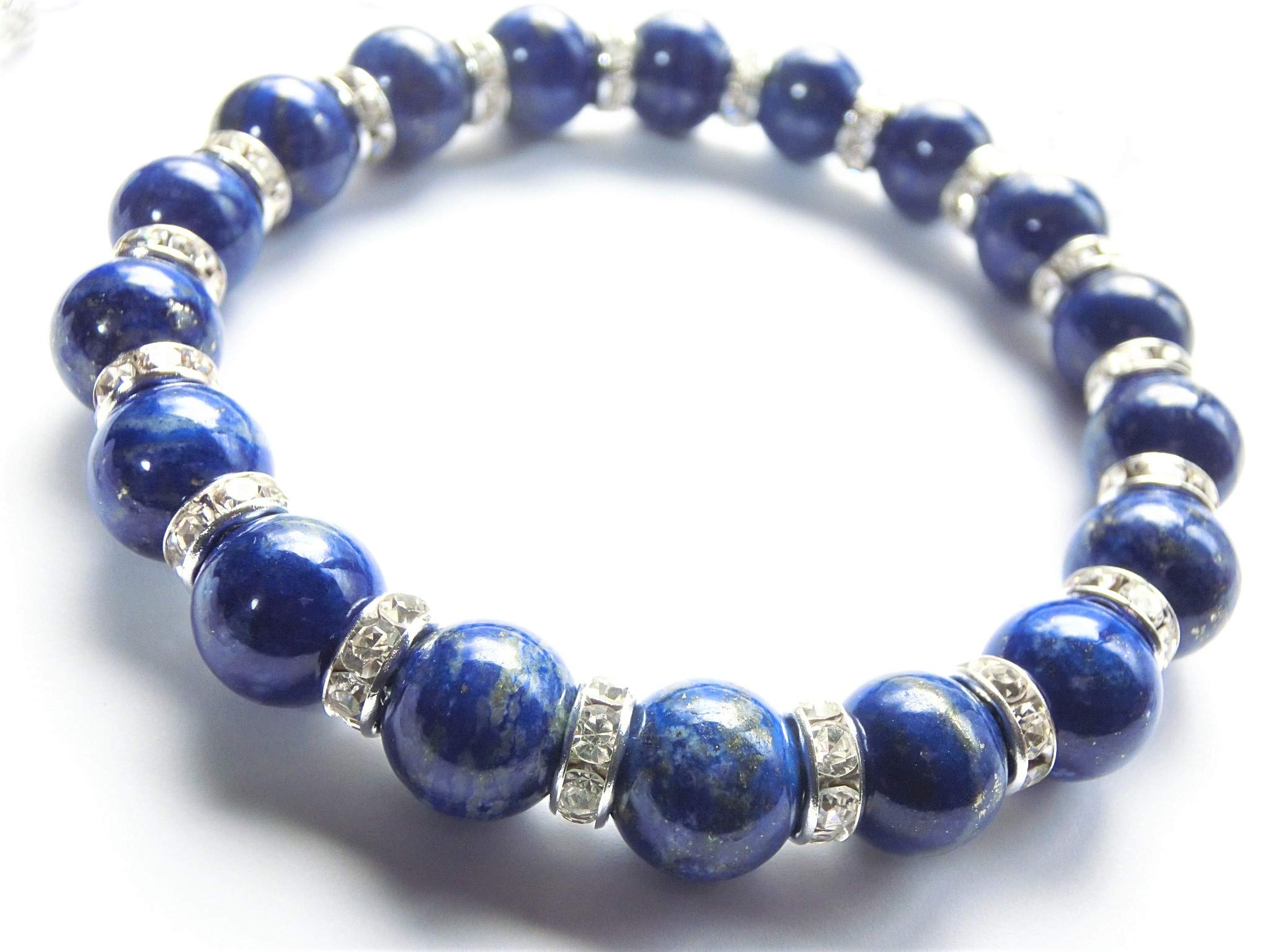 

Kanoishi Lapis Lazuli on your Bring good Power Stone Bracelet for Natural Stone Approximately 18cm Standard [Genuine wrist! fortune!] Men, [Purifying