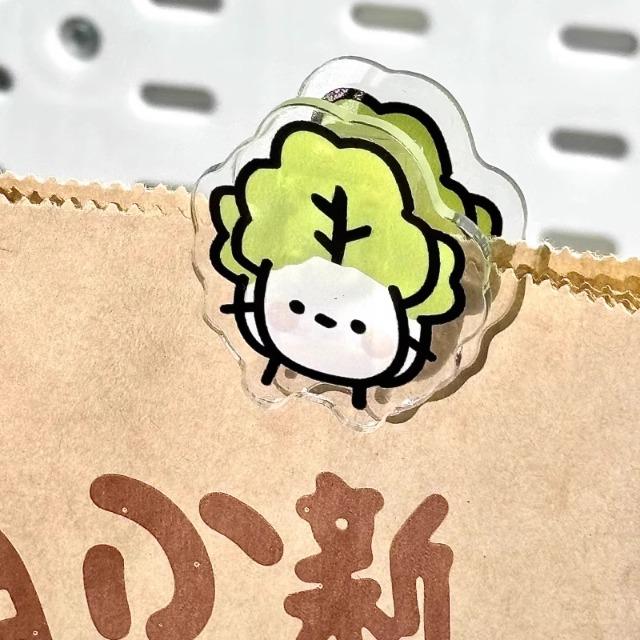 Adorable Cartoon Vegetable Memo Clips - Double-Sided PP Clips for Notes and Papers