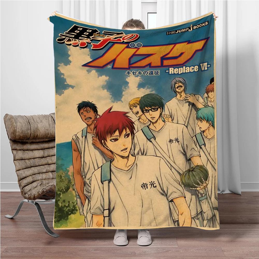 Japonské Anime Kuroko-No-Basket Flanelová deka Měkká teplá přehozová deka Deka na pohovku Kancelář Postel Kancelář Kempování Cestování