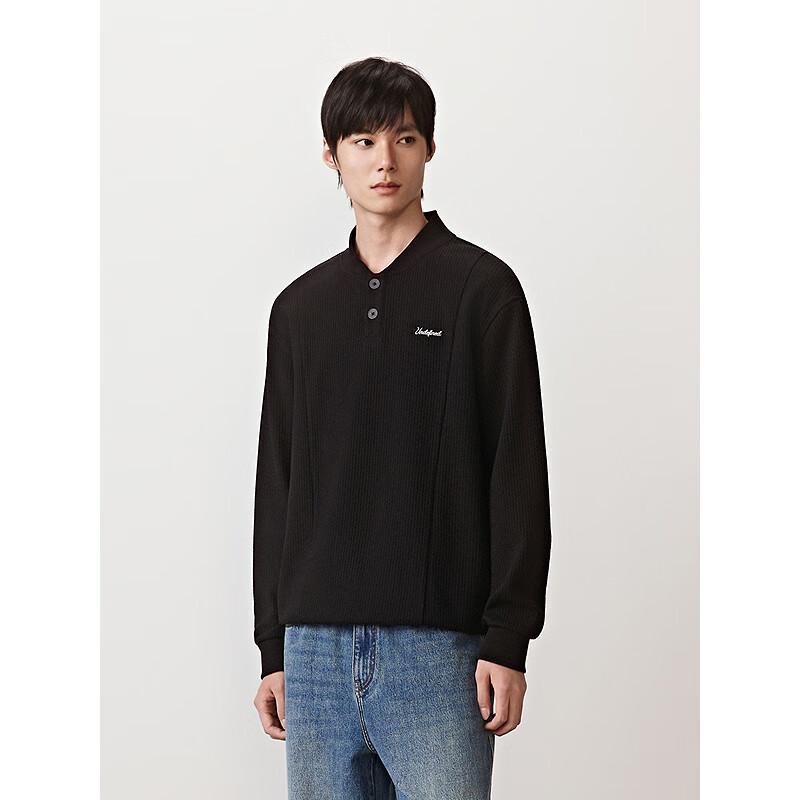 GXG Men's Stand Collar Textured Long-Sleeve Sweatshirt