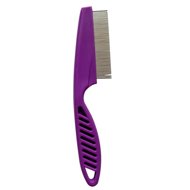 Flea Comb Dog Cat Hair Removal Brush Stainless Steel Dense Teeth Inline Comb Portable Pet Universal Grooming Cleaning Supplies