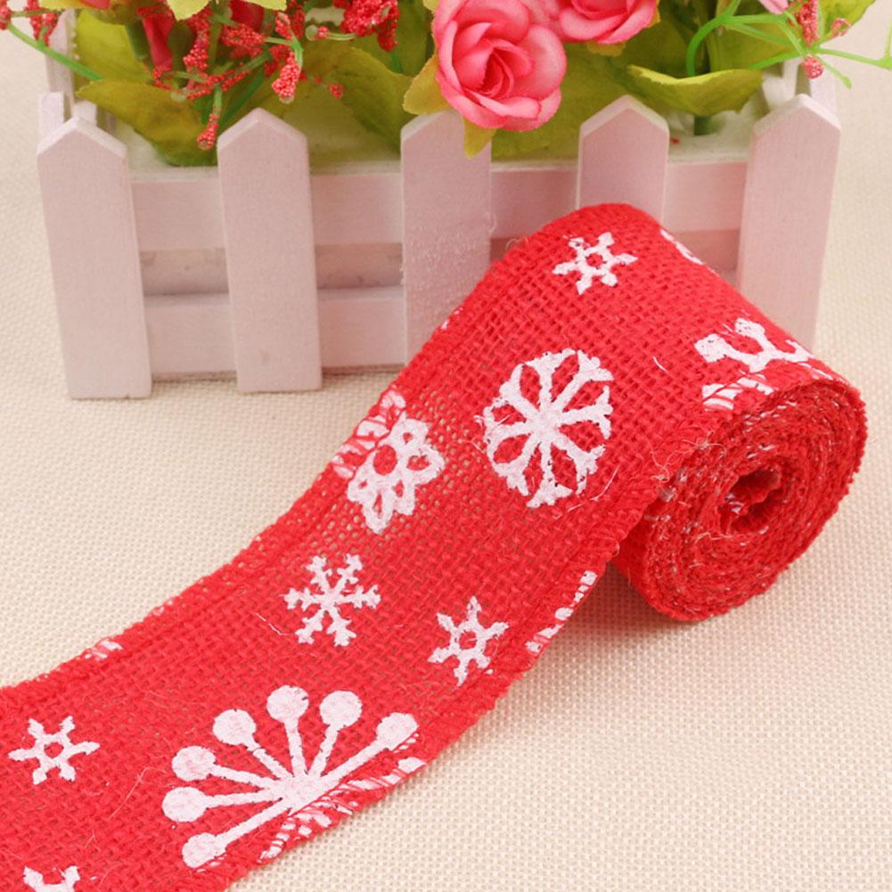 Nastro di Juta Fai da Te Nastro di Natale Nastro per Pacchi per Artigianato Natalizio Decorazione per Feste