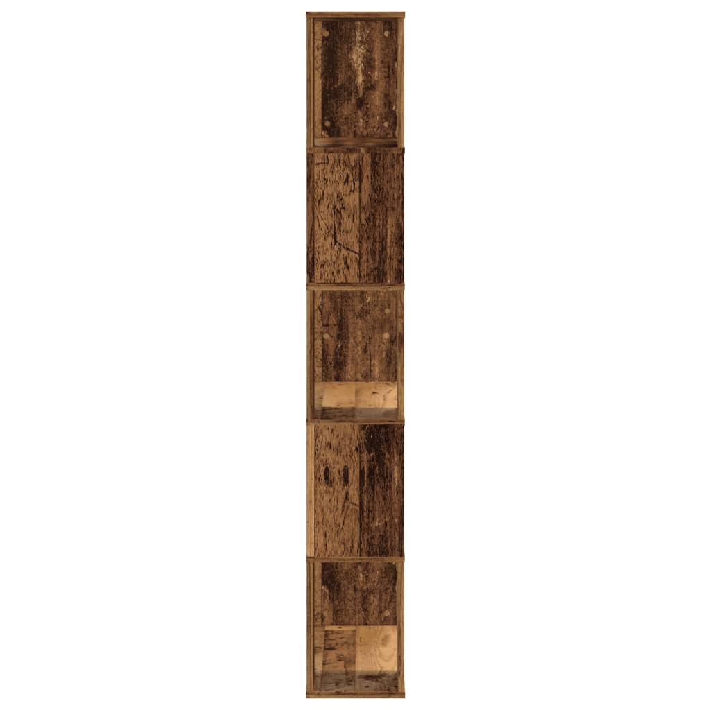 Bookshelf 5 Shelves Reclaimed Wood 80.5x23.5x162.5 cm Engineered Wood
