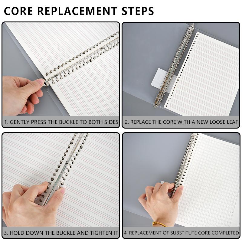 Pp Cover, 60 Spiral Notebook With Blank Inner Pages, For Students And Office Workers, A4 Size, Durable And Easy To Write Noteboo