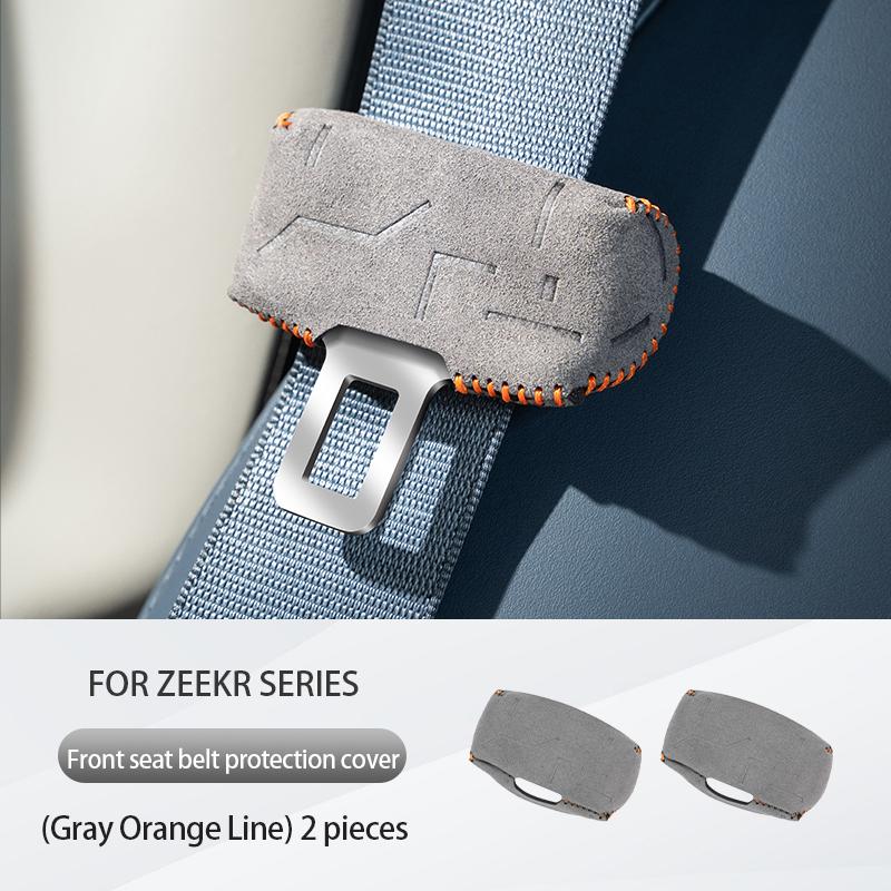 2pcs Car Seatbelt Buckle Cover For ZEEKR 001 007 X 2025 2025 2025 Suede Seat Belt Buckle Protective Cover Interior Accessories