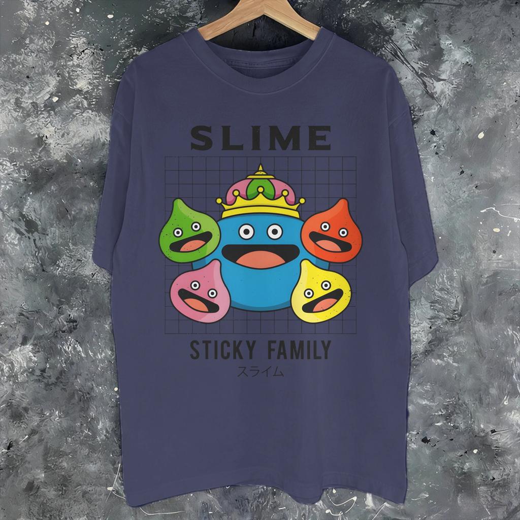 Summer Dragon Quest slime T Shirt for Unisex Women  Cotton Tshirts Short Sleeve Clothes