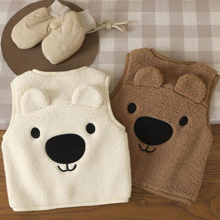 Baby Casual Vest for Autumn and Winter Boys and Girls Baby Plush Thick Vest Winter Clothing Children's Vest