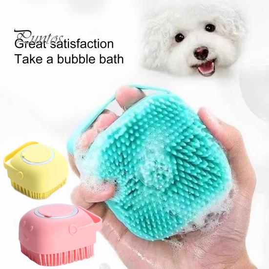 

Practical Skin-touch Silicone Pet Hair Brush Cat Grooming Tools Dog Massage Comb Pet Supplies Square зелений