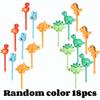 6/18pcs Cute Dinosaur Fruit Forks Mini Creative Food Fork Set Colorful Plastic Desert Pick For Kitchen Picnic Party Decor Access