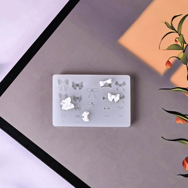 Sweet Bowknot Nail Art Mould Silicone Dropper Mold Nail Decoration Mold Silicone Manicures Molds for DIY Nail Art Decors