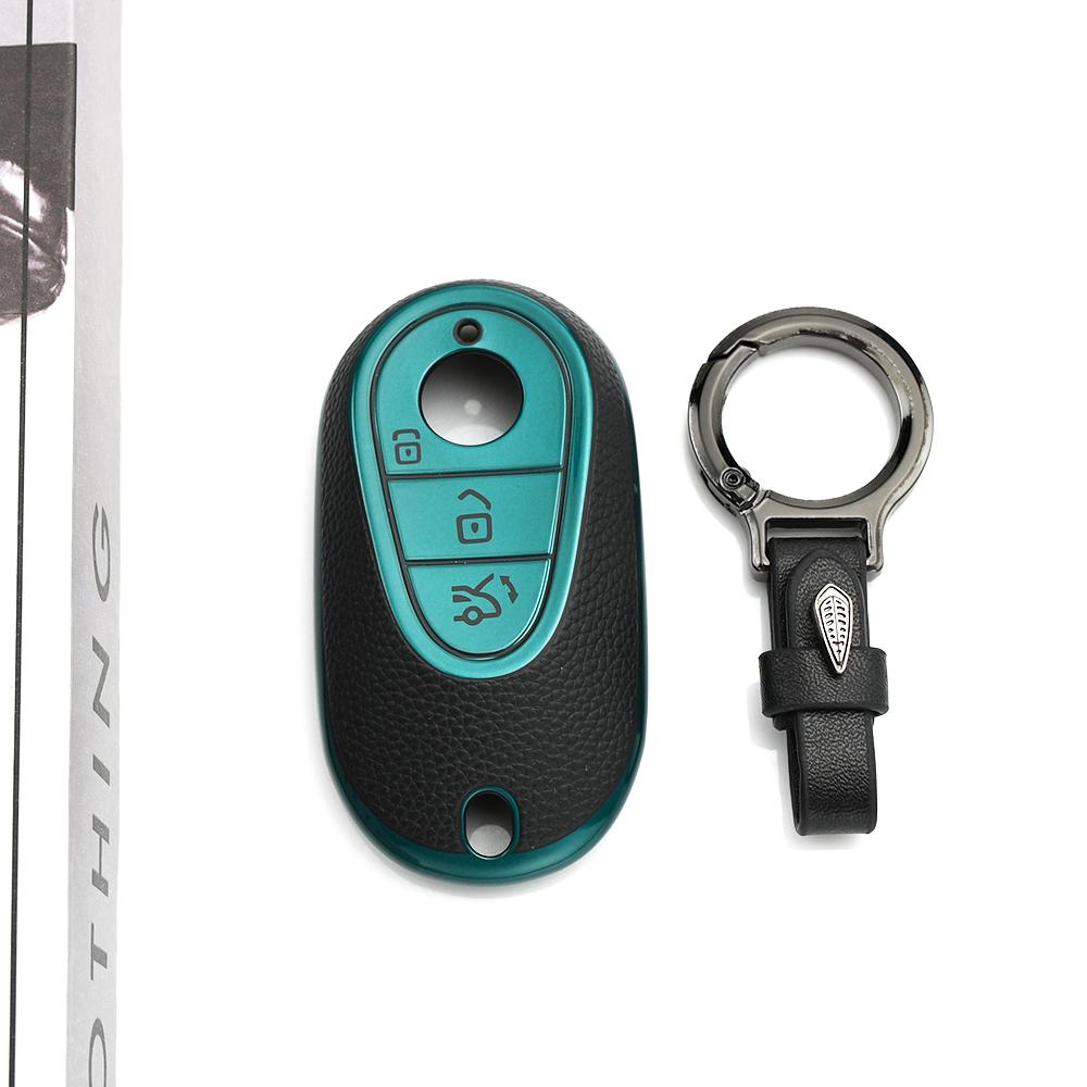 Auto Shell Fob Bag TPU Leather Car Key Case Cover for Mercedes Benz W223 W206 S350L S400L S450L S500L C260l C200l Glc300l E300l