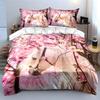 Floral Horse Decor Set Soft Comfortable Duvet Cover Bedding Set Included 1*Duvet Cover & 2*Pillowcases, Gift