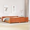 Vidaxl Bed Without Mattress, Waxed Brown, 200X200 Cm, Pine Wood