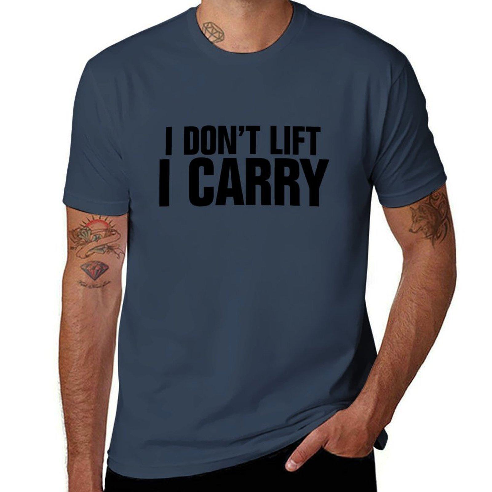 I dont lift I carry TShirt Plus Size Basic Short Sleeve Top S