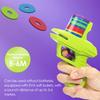 Non-Toxic 1Pc Kids Outdoor Game Disc Gun Toy Flying Disc Shooting Launcher Gun Double Parent-Child Interactive Children Toy For Children Gifts