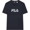 Fila Emerald Soft Comfortable Casual Simple Breathable Short Sleeve T-Shirt Women Tops Legendary-Blue F11W434102F-NV