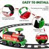 Kids Electric Train Can Manned Christmas Diecast Train Rail Track Car with Music Light Train Cabin Baby Walker Stroller Kids Toy