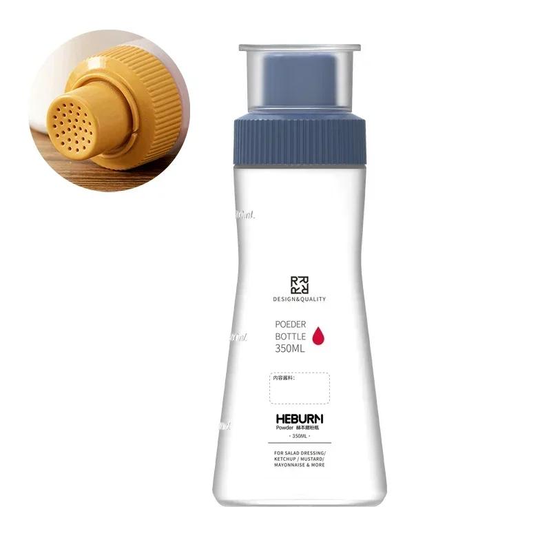1/5-Loch-Quetschflasche für Gewürzsauce, Salz, Pfeffer, Mehl, Pulver, Shaker, Ketchup, Salatsaucenspender, BBQ-Gewürzbehälter, 350 ml